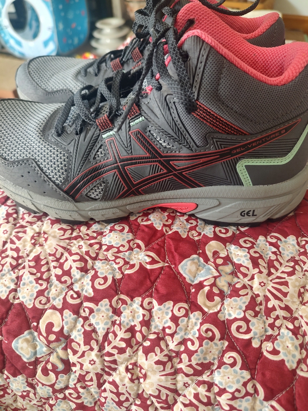 ASICS Gray and Pink Women's Gel-Venture Trail Sneakers